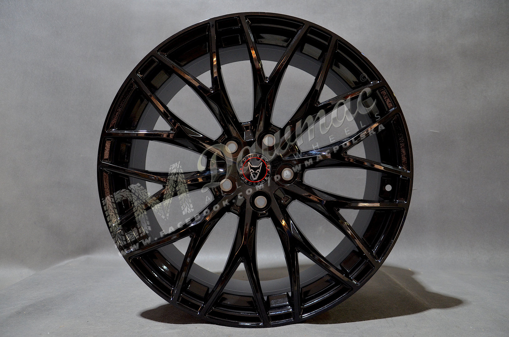 Wolfrace Eurosport Wolfsburg 20" 8J ET38 5x120 Gloss Black - obrazek 2