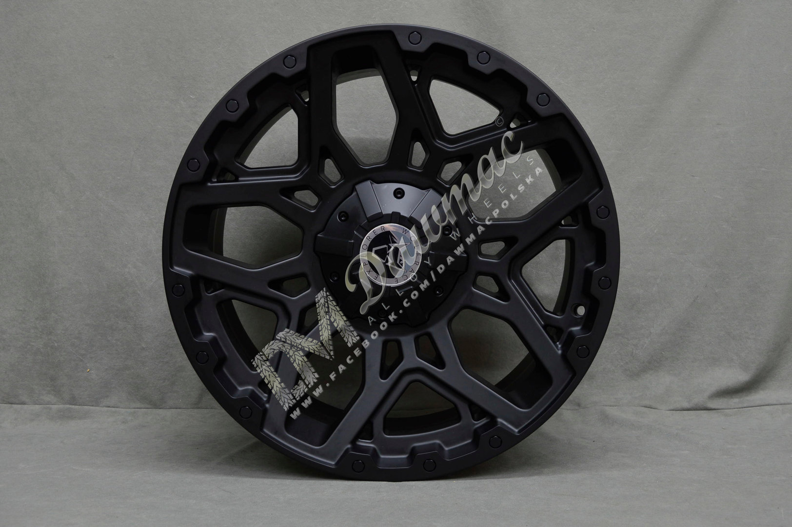 Wolfrace Explorer Sahara 20" 8,5J ET40 6x120 Matt Black Black Rivets - obrazek 2