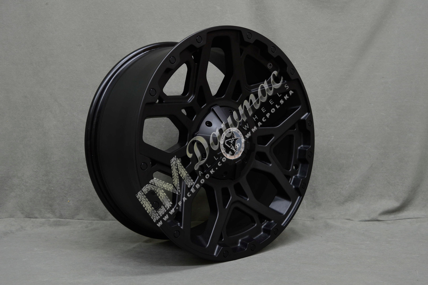 Wolfrace Explorer Sahara 20" 8,5J ET40 6x120 Matt Black Black Rivets - obrazek 4