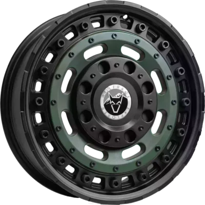 Wolfrace Explorer Slotmag 17" 8J ET40 6x120 Matt Black Matt Green