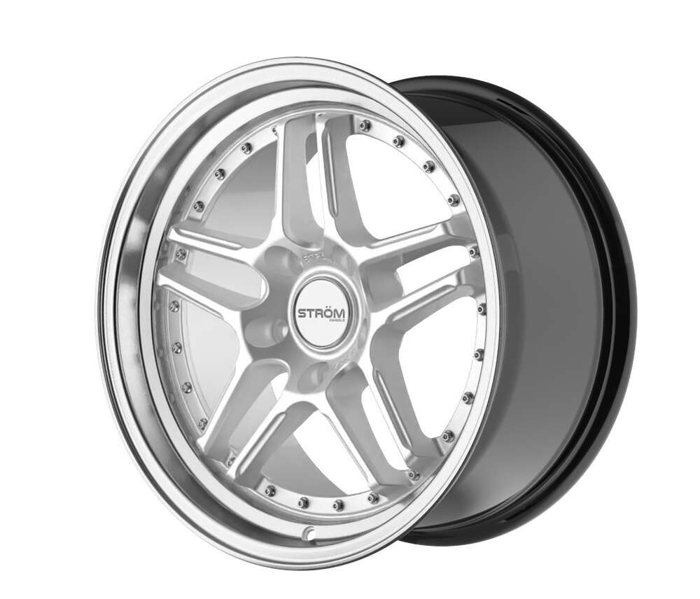Strom DS-05 17" 8.5J ET30 5x120 Hyper Silver Machined Dish