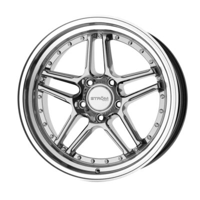 Strom DS-05 17" 9.5J ET15 5x114.3 Hyper Black Machined Dish