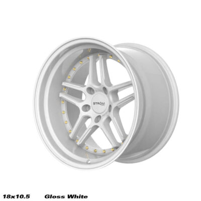 Strom DS-05 18" 10.5J ET10 5x114.3 Full Gloss White
