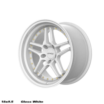 Strom DS-05 18" 9.5J ET15 5x114.3 Full Gloss White