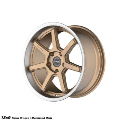 Strom DS-15 18" 9.5J ET30 5x114.3 Satin Bronze Face / Polished Dish