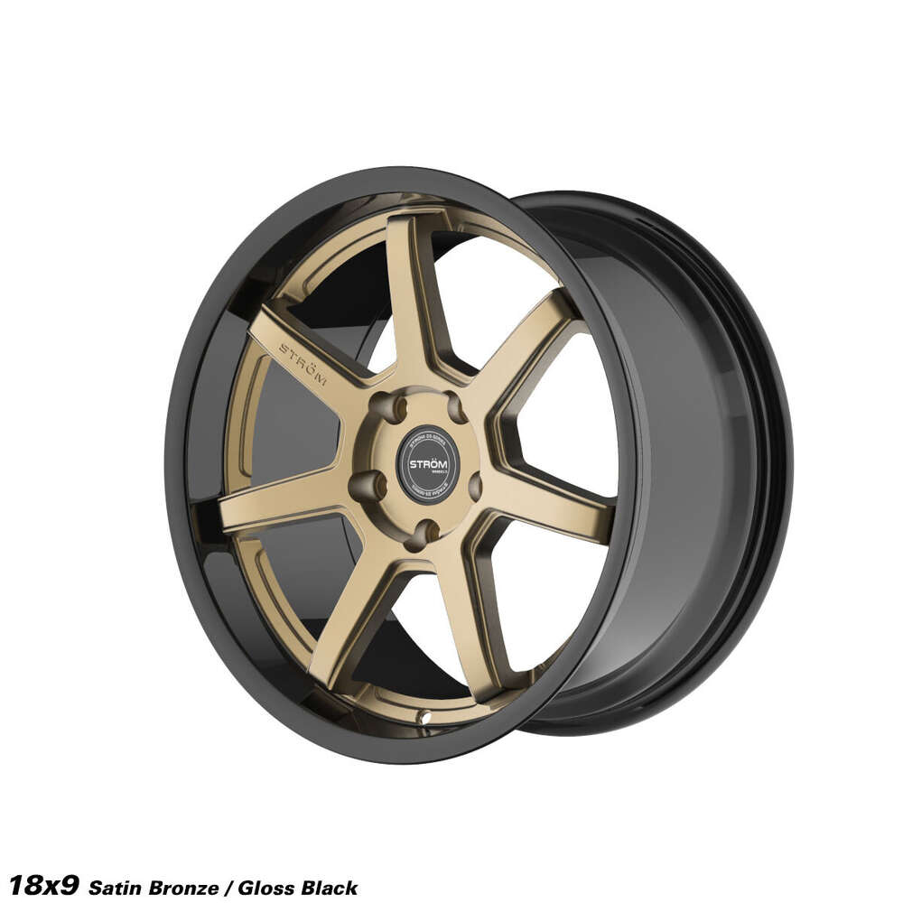 Strom DS-15 18" 9J ET30 5x114.3 Gloss Black / Satin Bronze Face