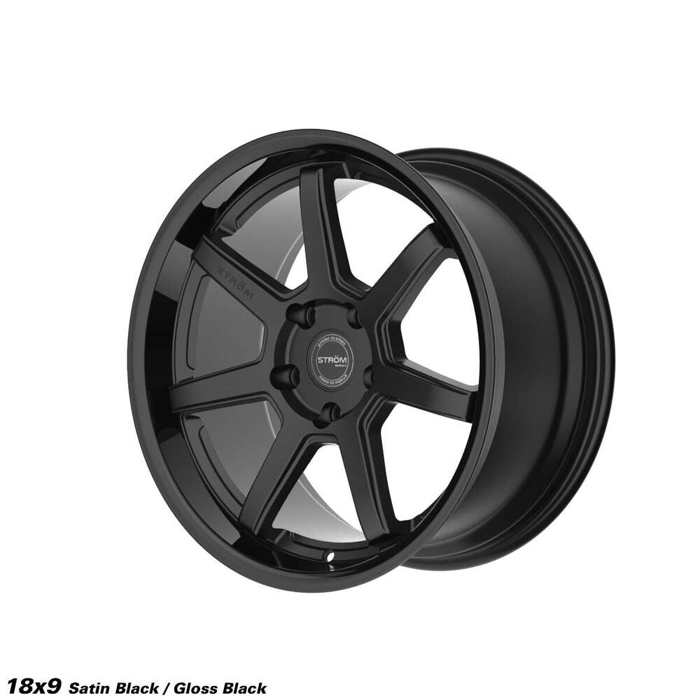 Strom DS-15 18" 9J ET33 5x100 Gloss Black/Satin Black Face