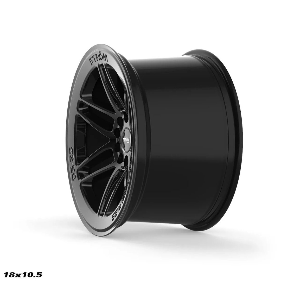 Strom DS-25 18" 9.5J ET35 + 10.5J ET30 5x114.3/5x120 Gloss Black - obrazek 6
