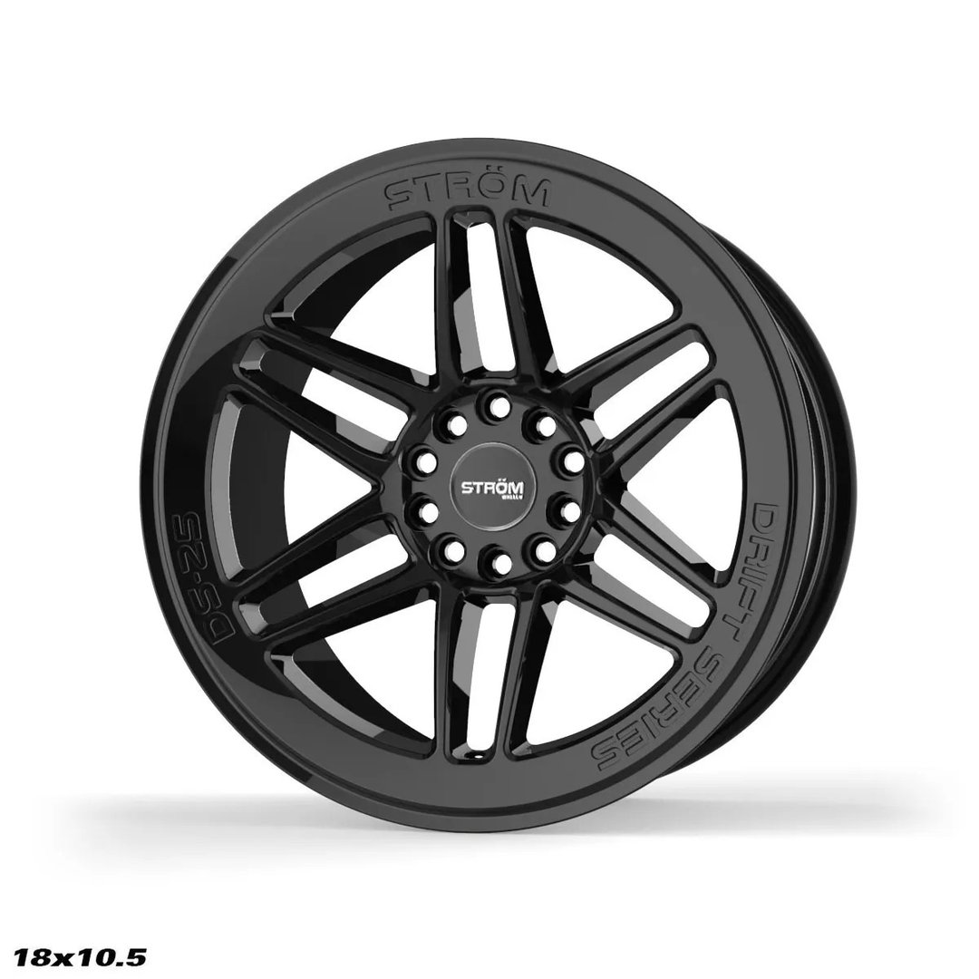 Strom DS-25 18" 9.5J ET35 + 10.5J ET30 5x114.3/5x120 Gloss Black - obrazek 7