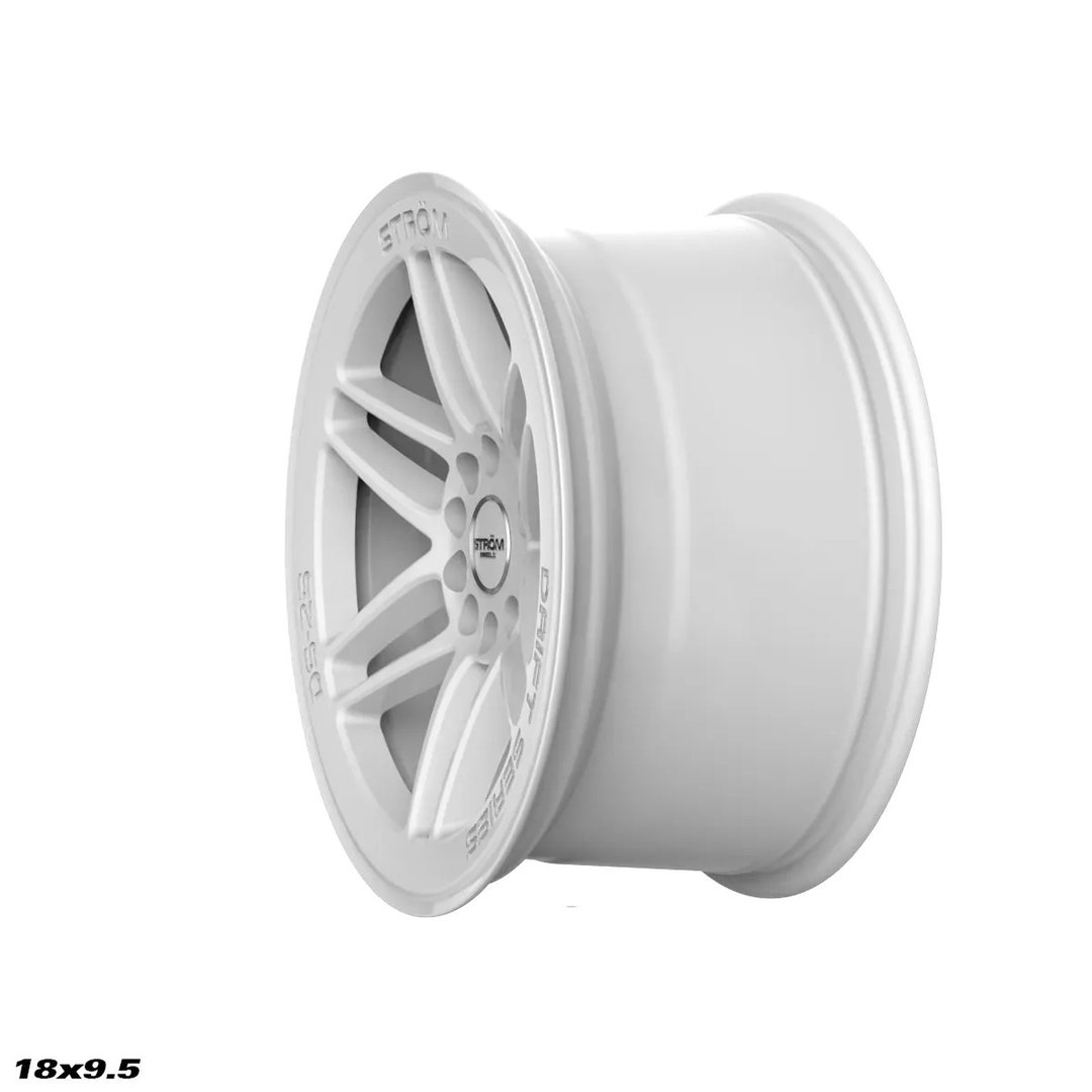 Strom DS-25 18" 9.5J ET35 + 10.5J ET30 5x114.3/5x120 Gloss White - obrazek 3