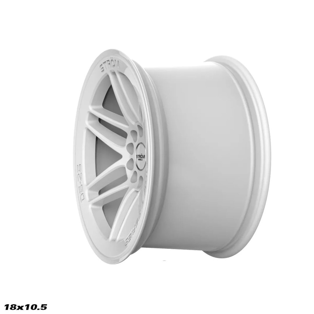 Strom DS-25 18" 9.5J ET35 + 10.5J ET30 5x114.3/5x120 Gloss White - obrazek 6