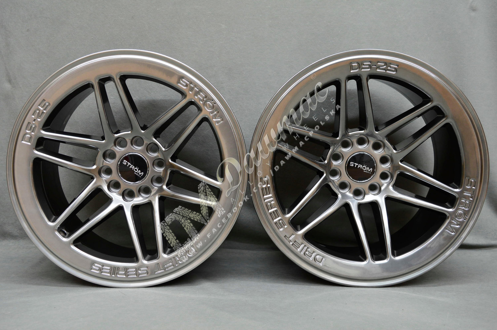 Strom DS-25 18" 9.5J ET35 + 10.5J ET30 5x114.3/5x120 Hyper Black - obrazek 2