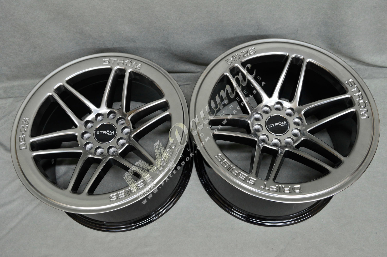 Strom DS-25 18" 9.5J ET35 + 10.5J ET30 5x114.3/5x120 Hyper Black - obrazek 6