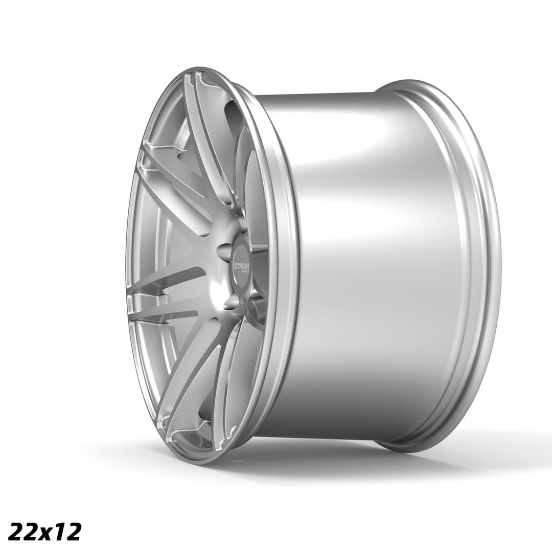 Strom STR3 22" 10,5J ET40 + 12J ET35 5x120 Quartz Silver - obrazek 4