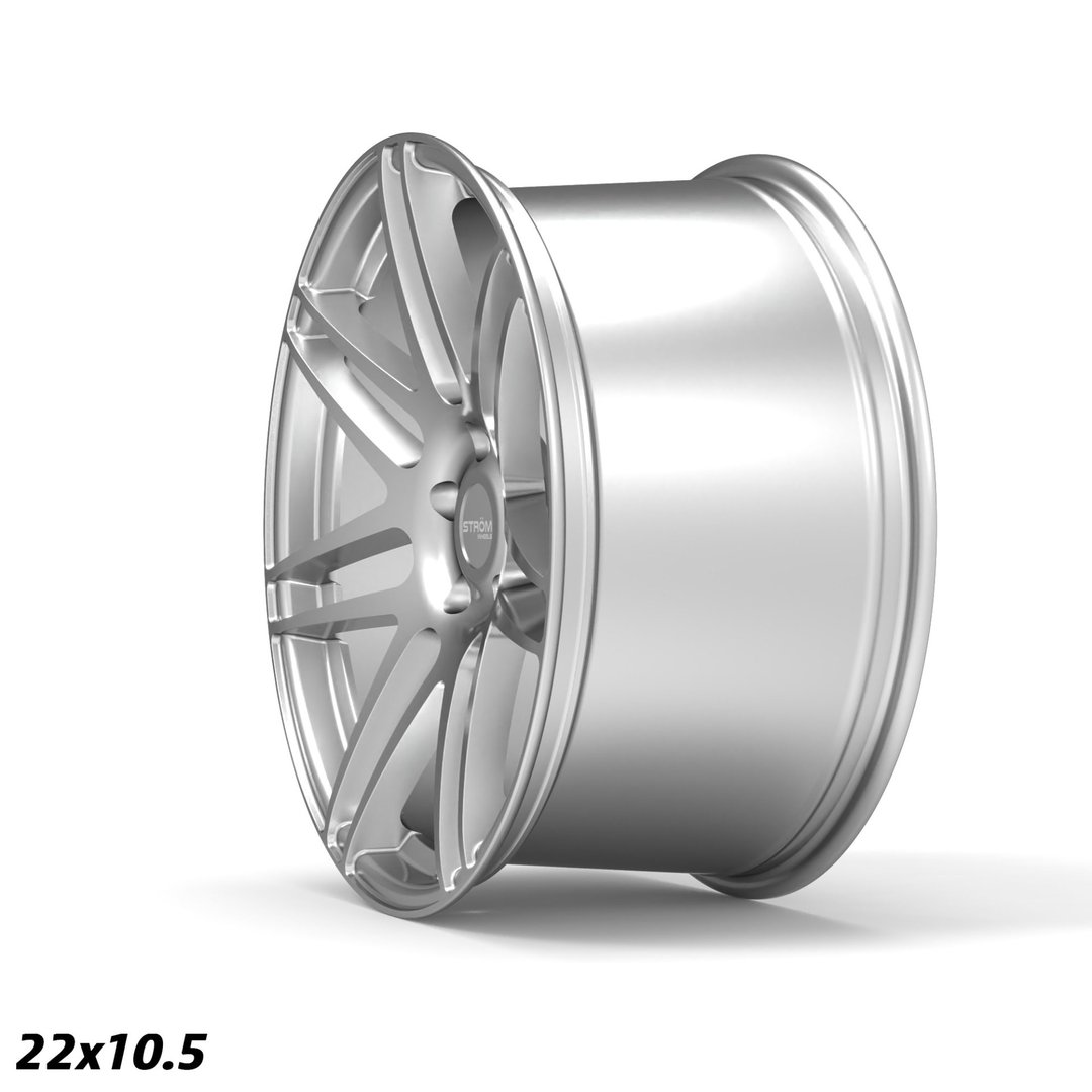 Strom STR3 22" 10,5J ET40 + 12J ET35 5x120 Quartz Silver - obrazek 6