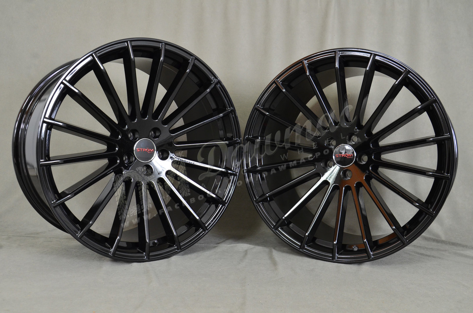 Strom STR4 22" 9J ET30 + 10,5J ET40 5x112 Gloss Black - obrazek 3