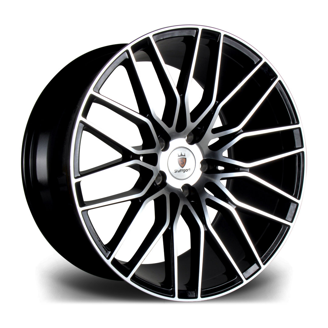 Stuttgart ST8 20" 8,5J ET35 + 10J ET42 5x112 Black Polished - obrazek 3