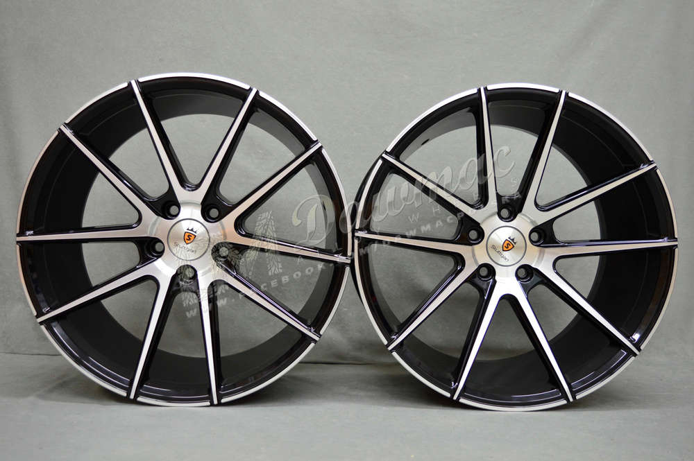 Stuttgart ST9 19" 8,5J ET15-45 + 9,5J ET15-45 BLANK Black Polished