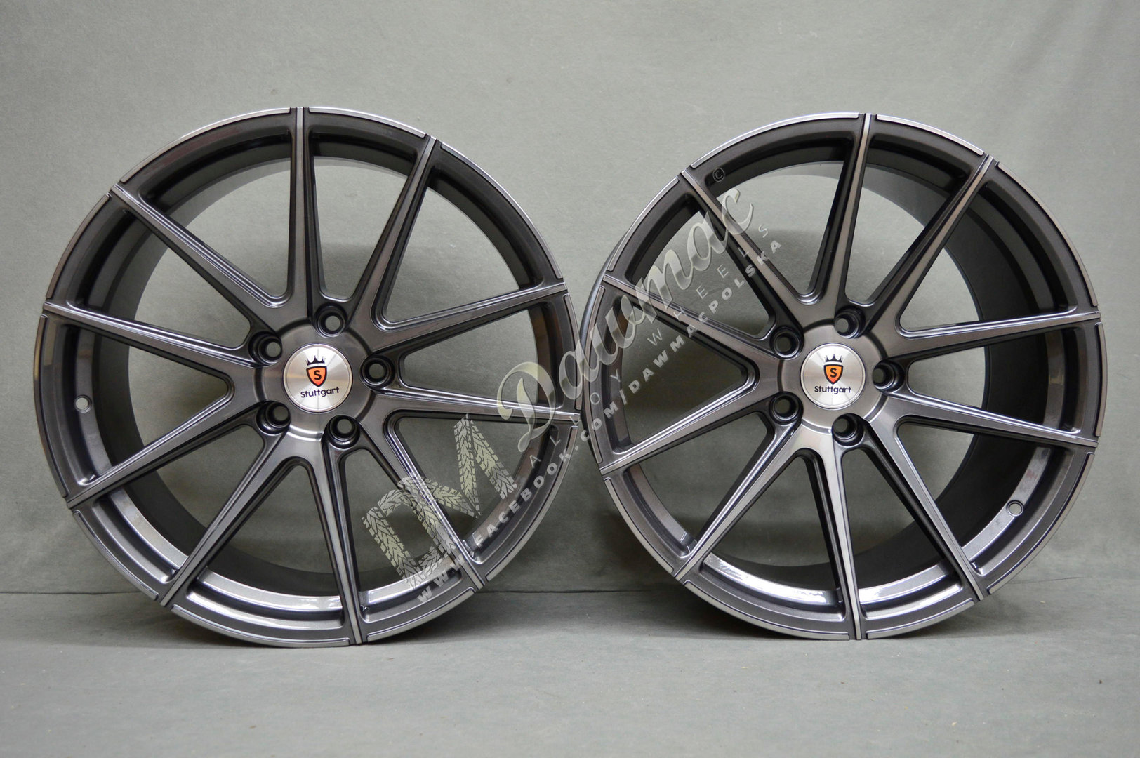 Stuttgart ST9 19'' 8,5J ET45 + 9,5J ET42 5x112 Gunmetal Polished - obrazek 2