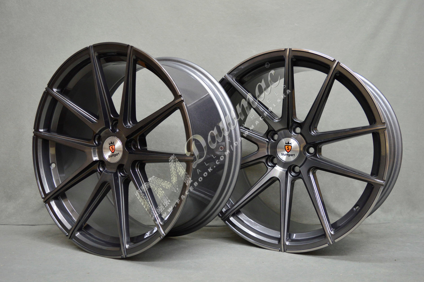 Stuttgart ST9 19'' 8,5J ET45 + 9,5J ET42 5x112 Gunmetal Polished - obrazek 3