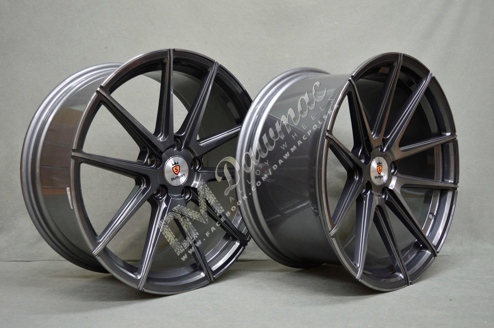 Stuttgart ST9 19'' 8,5J ET45 + 9,5J ET42 5x112 Gunmetal Polished - obrazek 4