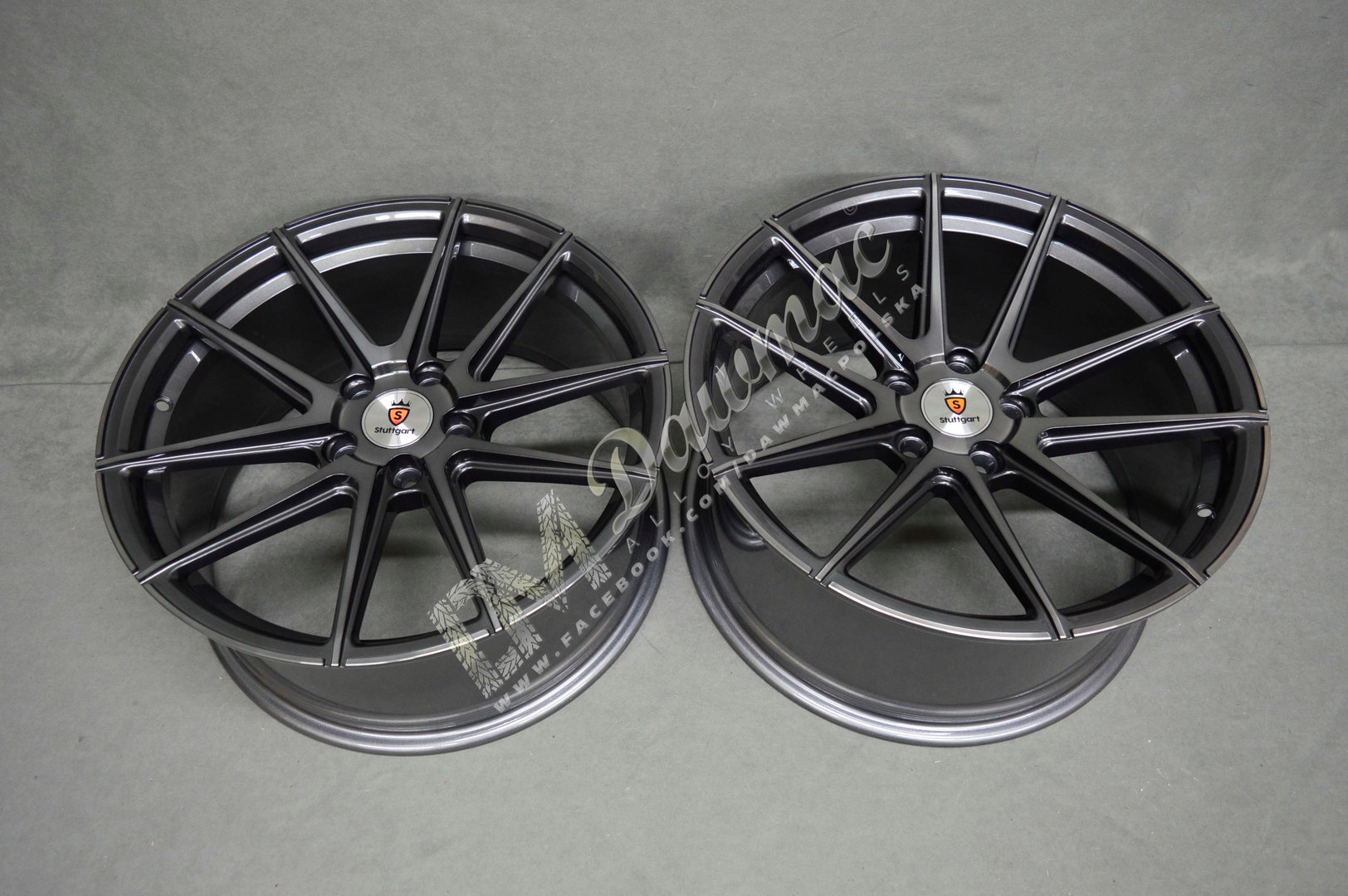 Stuttgart ST9 19'' 8,5J ET45 + 9,5J ET42 5x112 Gunmetal Polished - obrazek 5