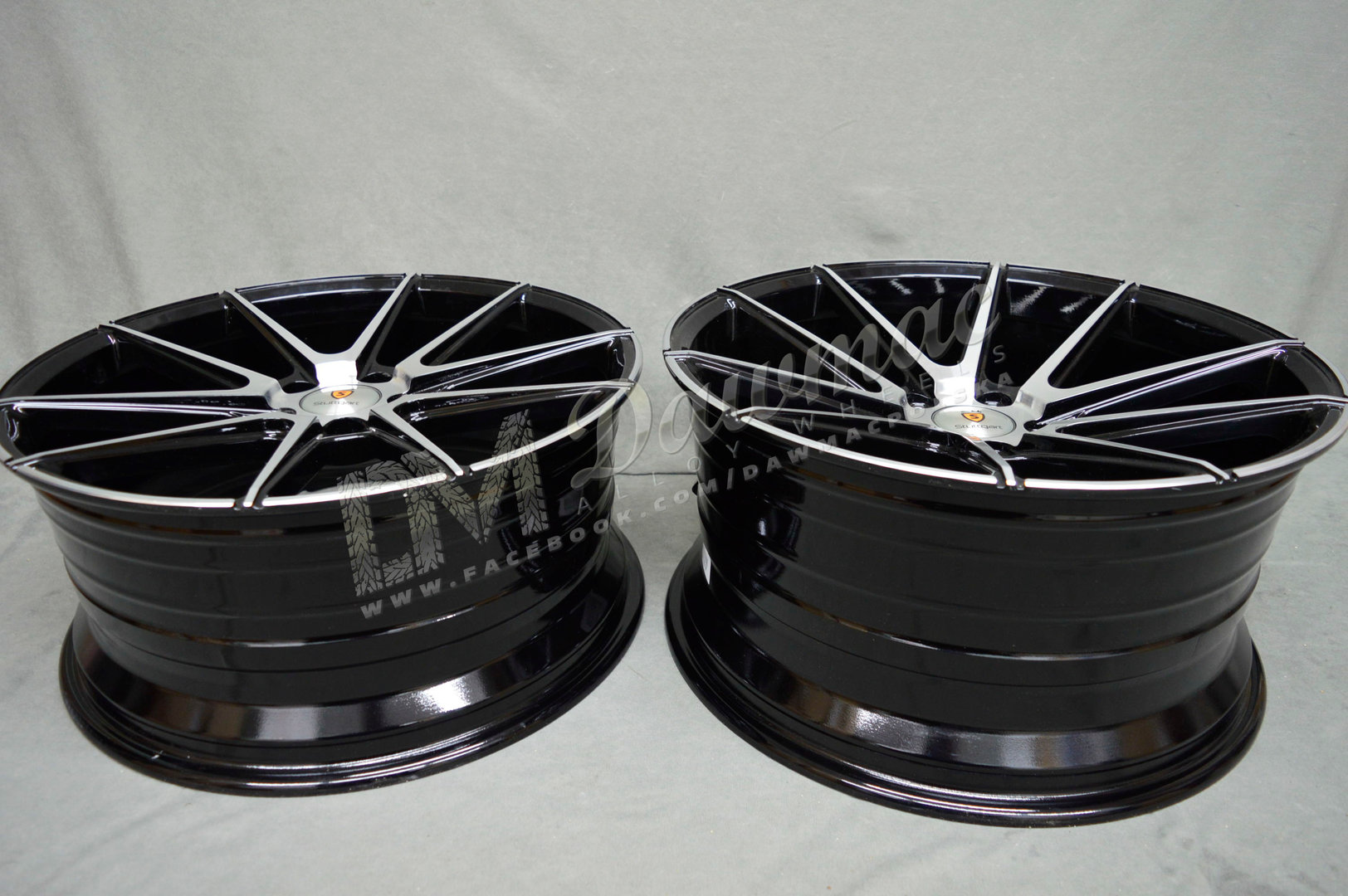 Stuttgart ST9 20" 8,5J ET15-45 + 10J ET15-45 BLANK Black Polished - obrazek 7