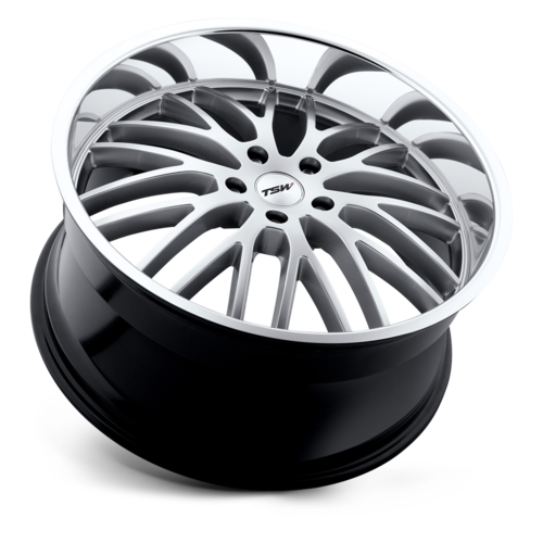 TSW Snetertn 19"8J ET45 5x112 Hyper Silver with Mirror Cut Lip - obrazek 4