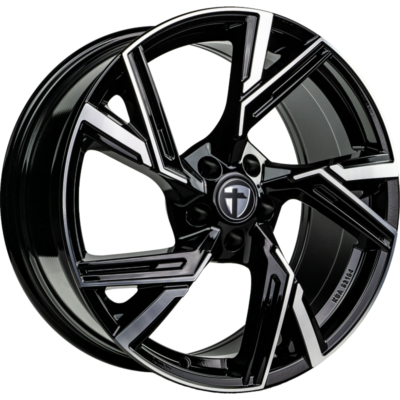 Tomason AR1 18" 8J ET35/ET43 5x112 Black Diamond Polished