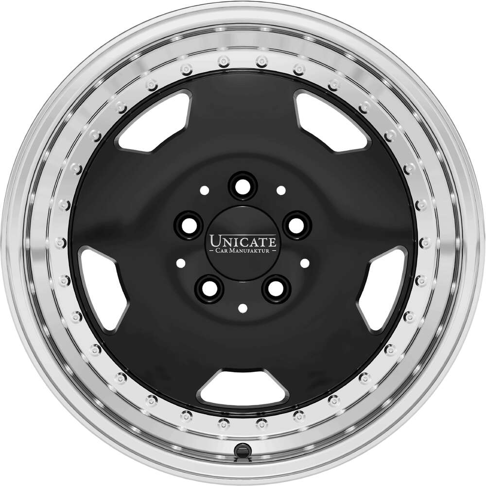 Unicate Wheels Aero Classic 18" 10,5J ET17 5x112 Black Polished Lip