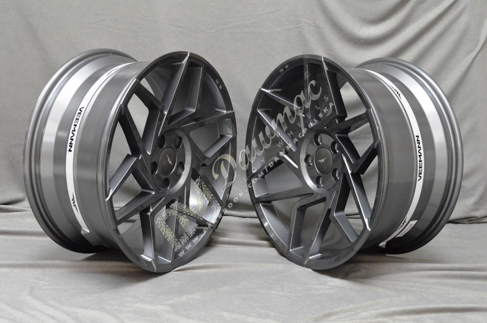 VEEMANN V-FS27R 19'' 8,5 ET42 + 9,5 ET40 5x112 Gun Metal - obrazek 3