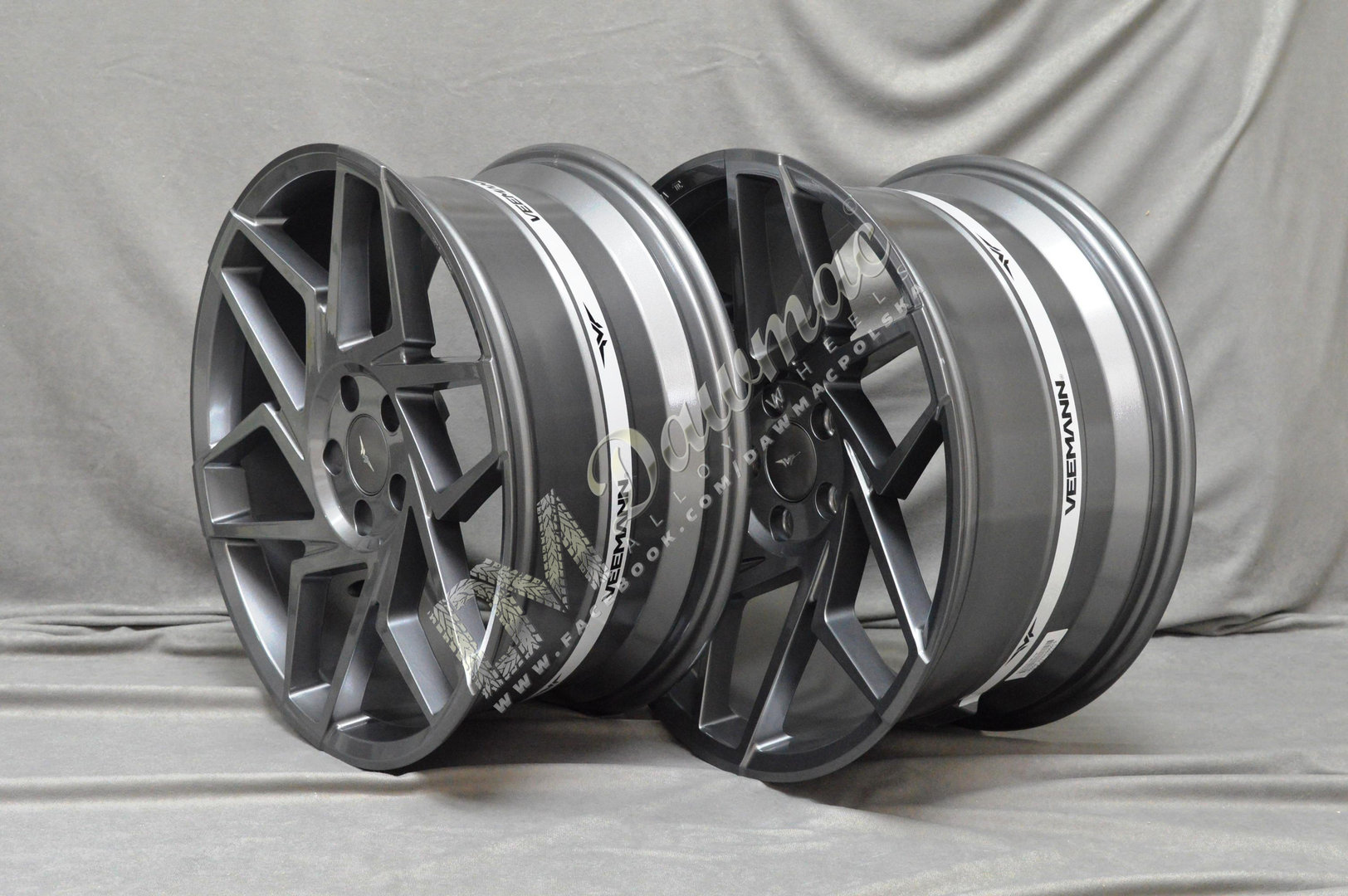 VEEMANN V-FS27R 19'' 8,5 ET42 + 9,5 ET40 5x112 Gun Metal - obrazek 4