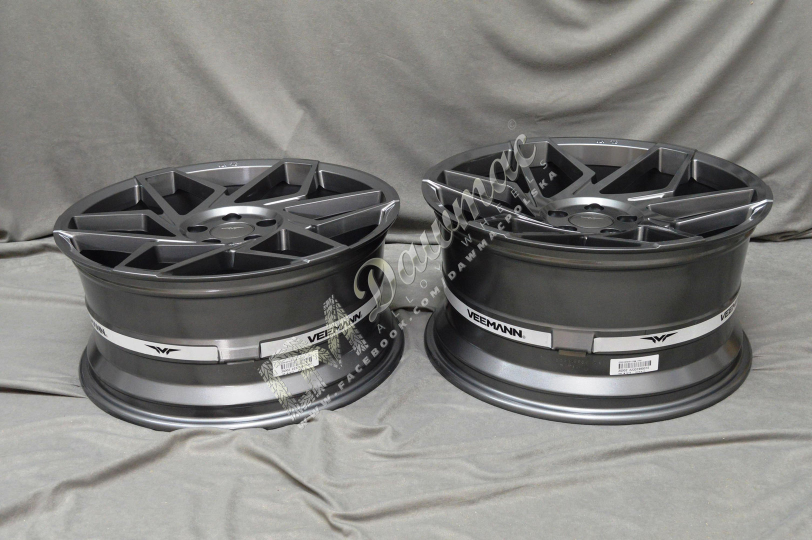 VEEMANN V-FS27R 19'' 8,5 ET42 + 9,5 ET40 5x112 Gun Metal - obrazek 7