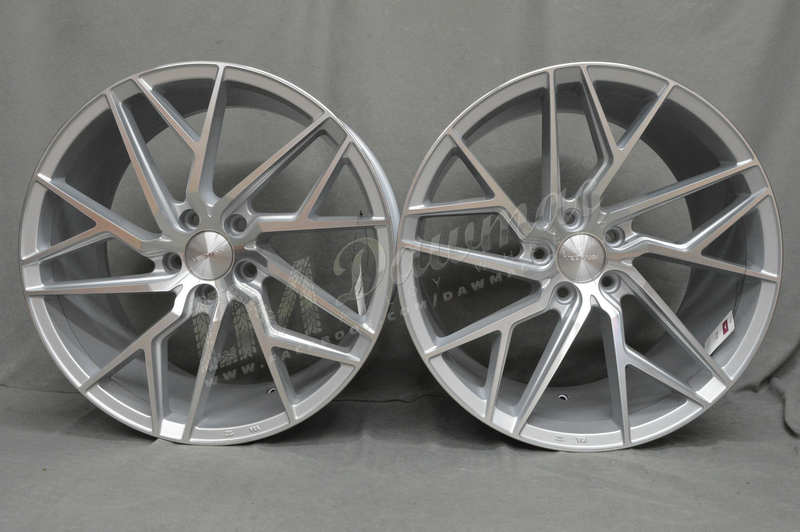 VEEMANN V-FS44 19'' 8,5J ET35 + 9,5J ET42 5x120 Silver Machined - obrazek 2