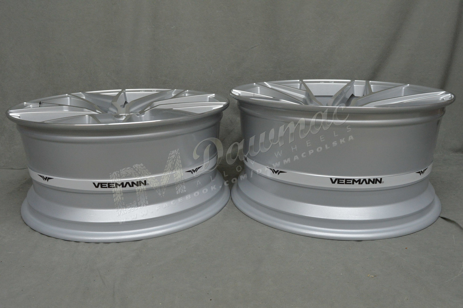 VEEMANN V-FS44 19'' 8,5J ET35 + 9,5J ET42 5x120 Silver Machined - obrazek 7