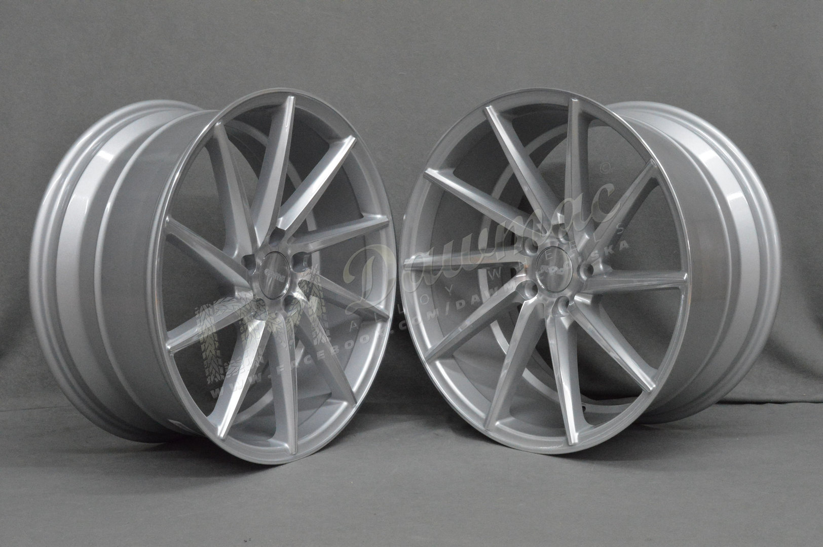Veemann V-FS10 19" 8,5J ET42 + 9,5J ET42 5x112 Silver Machined Face - obrazek 3