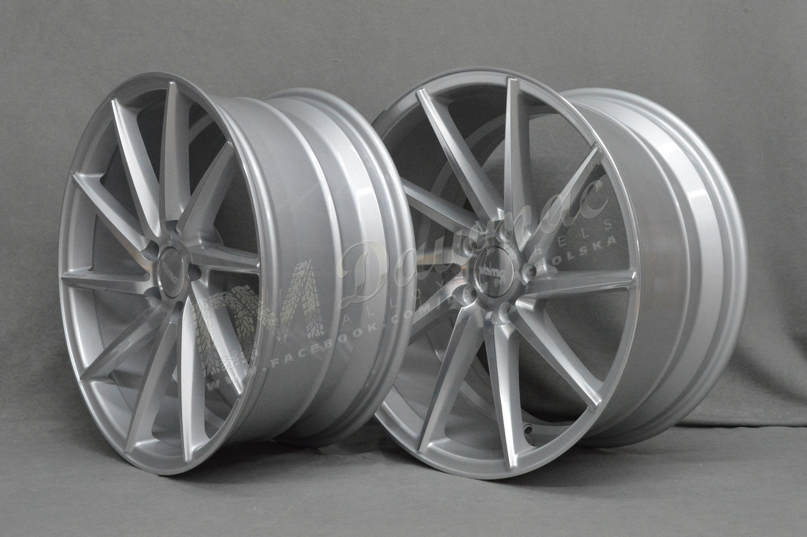 Veemann V-FS10 19" 8,5J ET42 + 9,5J ET42 5x112 Silver Machined Face - obrazek 4