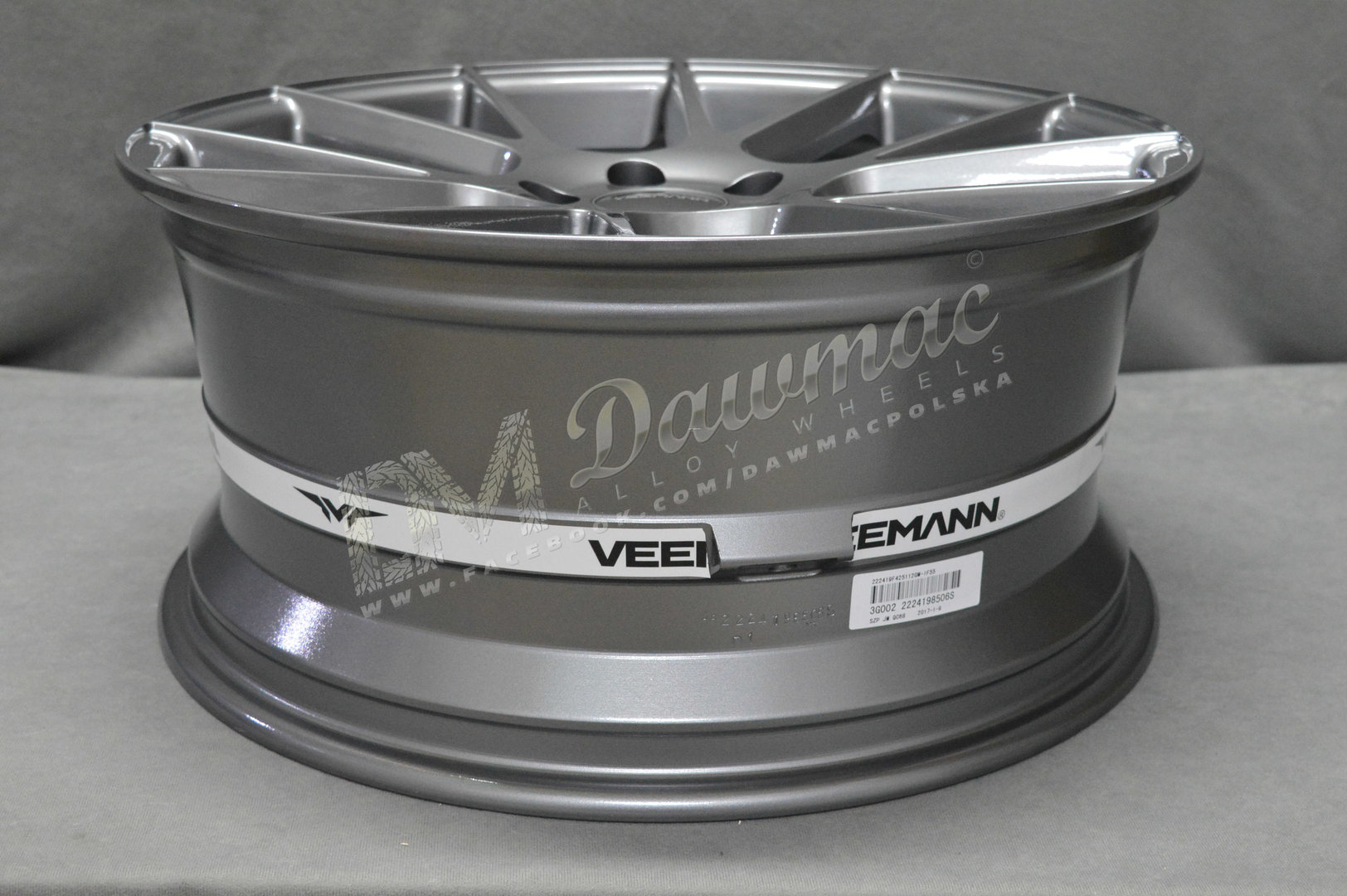 Veemann V-FS23 18" 8J ET35 + 9J ET38 5x120 Gloss Graphite - obrazek 7