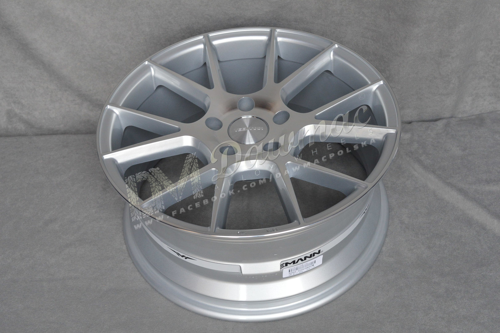 Veemann V-FS23 18" 8J ET35 + 9J ET38 5x120 Silver Machined - obrazek 5