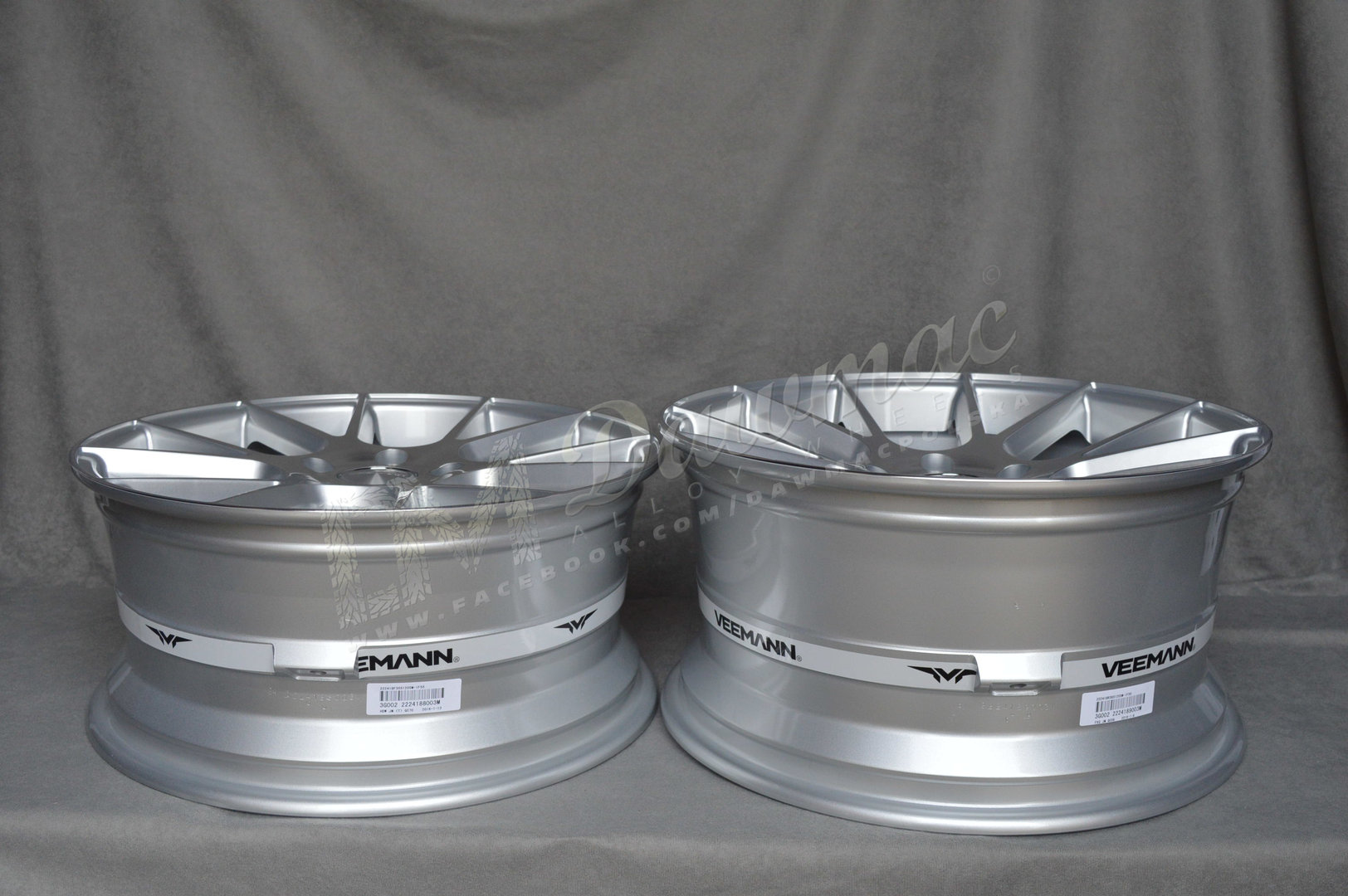 Veemann V-FS23 18" 8J ET42 + 9J ET40 5x112 Silver Machined - obrazek 7