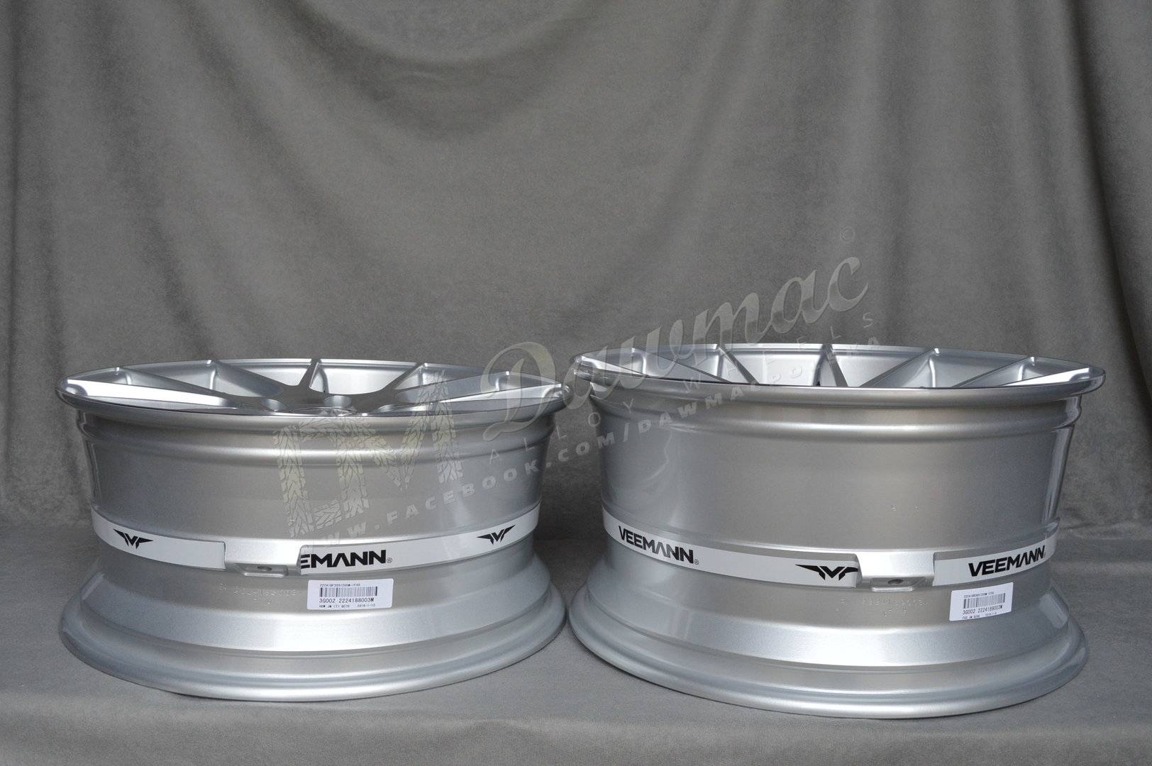 Veemann V-FS23 18" 8J ET42 + 9J ET40 5x112 Silver Machined - obrazek 8