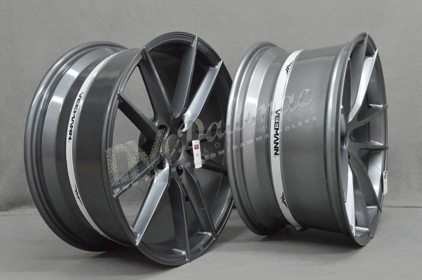 Veemann V-FS25 18" 8J ET35 + 9J ET38 5x120 Gloss Graphite - obrazek 5