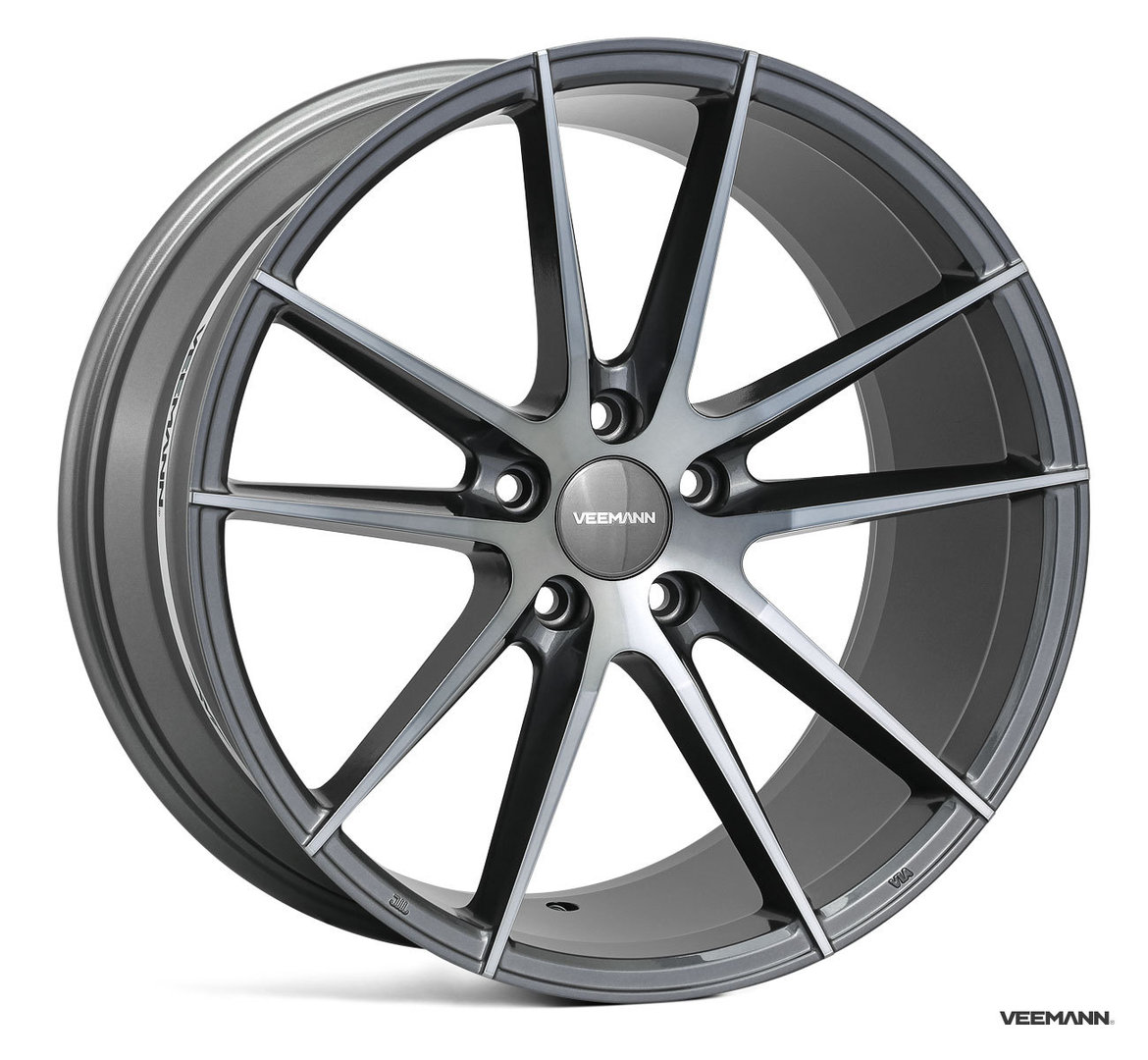 Veemann V-FS25 19" 8,5J ET35 + 9,5J ET43 5x120 Graphite Smoke Machined - obrazek 2