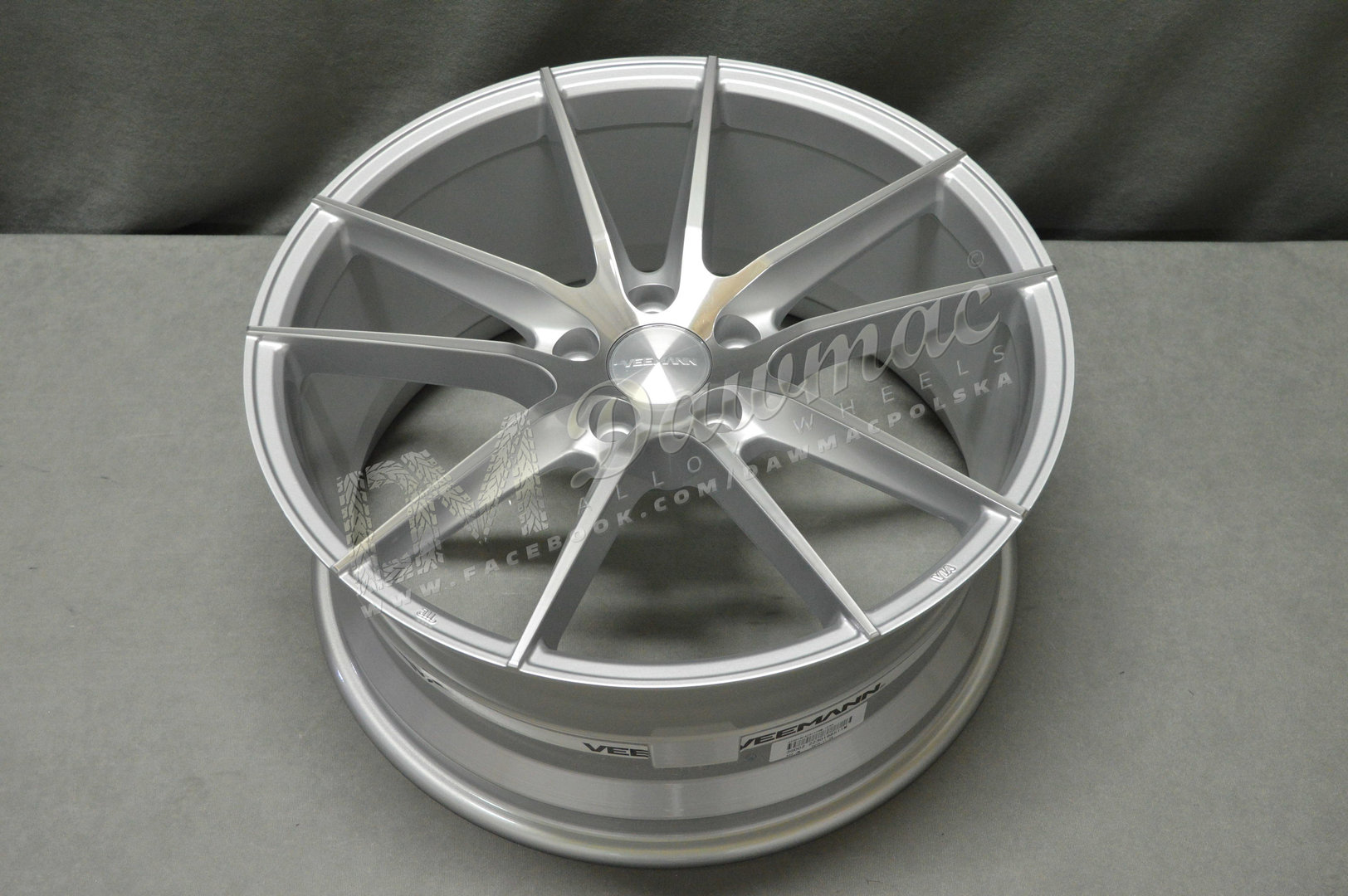 Veemann V-FS25 19" 8,5J ET35 + 9,5J ET43 5x120 Silver Machined - obrazek 5