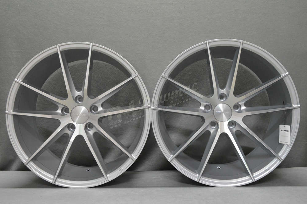 Veemann V-FS25 19" 8,5J ET42 + 9,5J ET42 5x112 Machined Silver