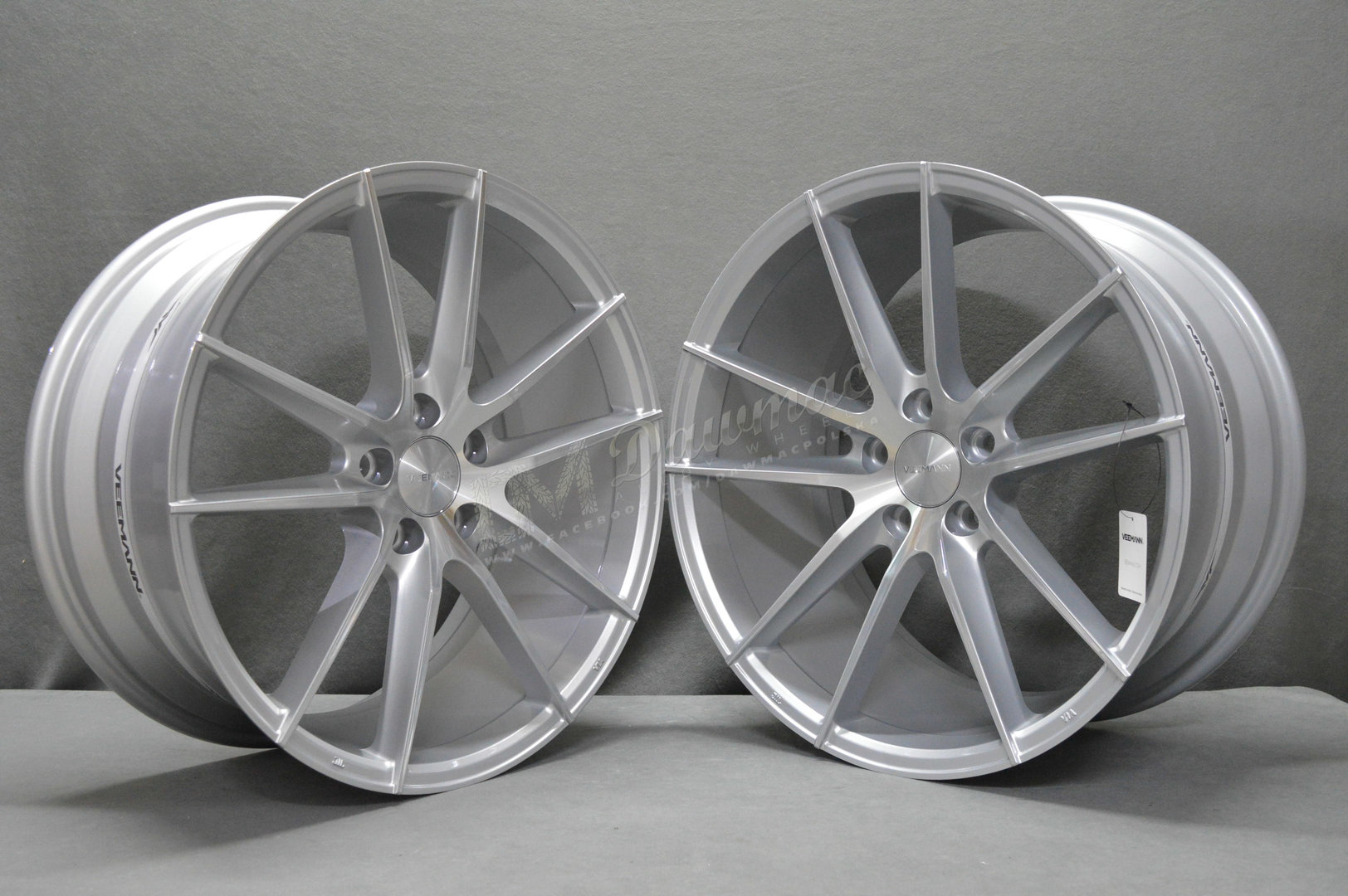 Veemann V-FS25 19" 8,5J ET42 + 9,5J ET42 5x112 Machined Silver - obrazek 3
