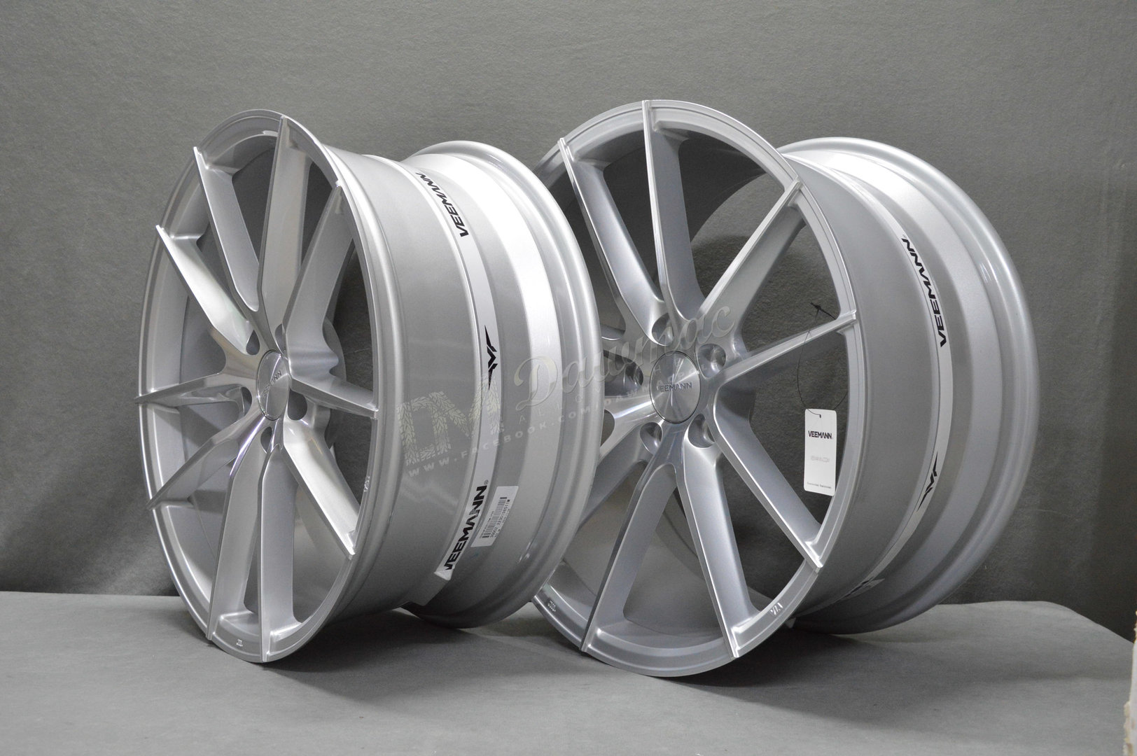 Veemann V-FS25 19" 8,5J ET42 + 9,5J ET42 5x112 Machined Silver - obrazek 4