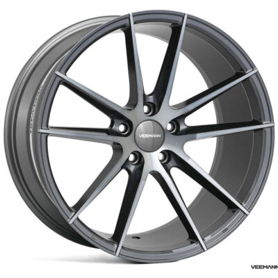 Veemann V-FS25 20" 10J ET42 5x112 Graphite Smoke Machined