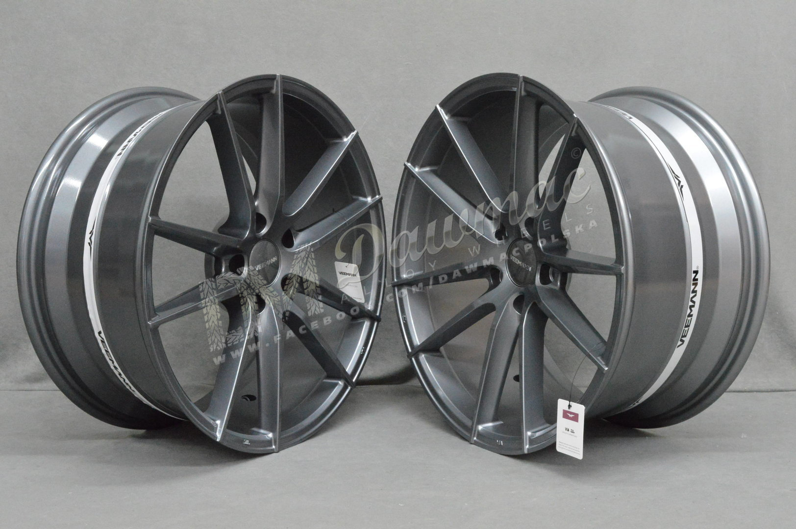 Veemann V-FS25 20" 8,5J ET35 + 10J ET42 5x120 Gloss Graphite - obrazek 3