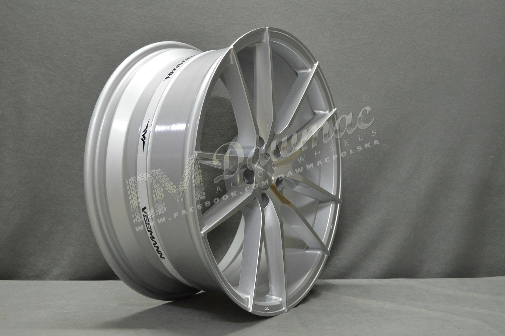 Veemann V-FS25 20" 8,5J ET35 + 10J ET42 5x120 Silver Machined - obrazek 4